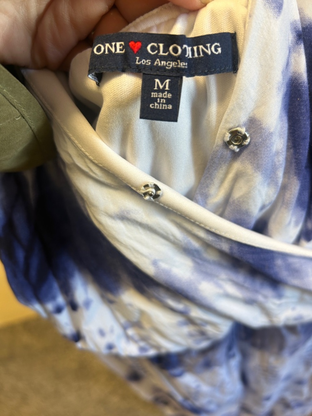 Charming Tie-Dye Maxi Dress - Navy & White - Picture 2 of 6